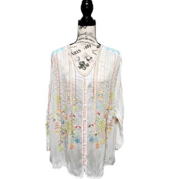 Johnny Was Stitch Blouse - Picture 1 of 6